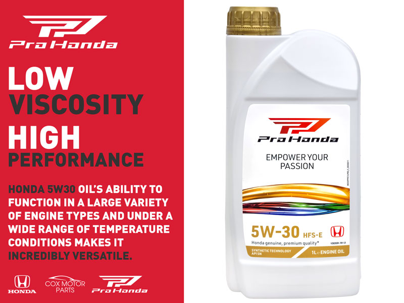 5W30 Genuine Honda Fully Synthetic Engine Oil | 1 Litre (08232P99C1LHE)