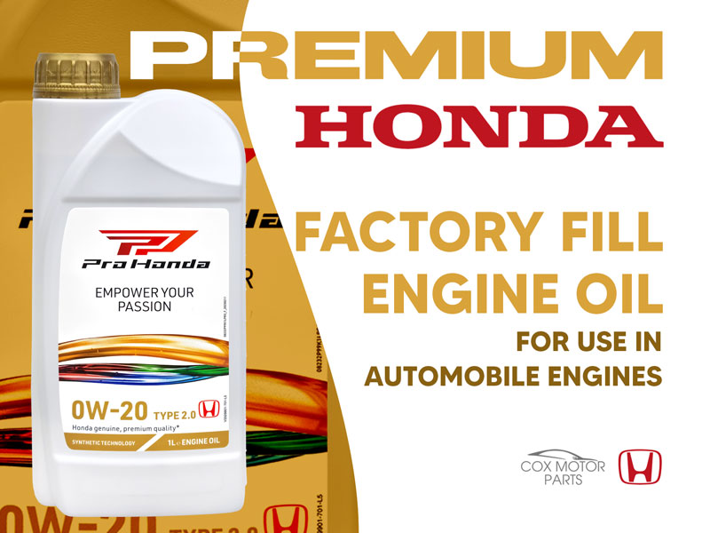 0W20 Genuine Honda Type 2.0 Fully Synthetic Engine Oil | 1 Litre (08232P99K1LHE)