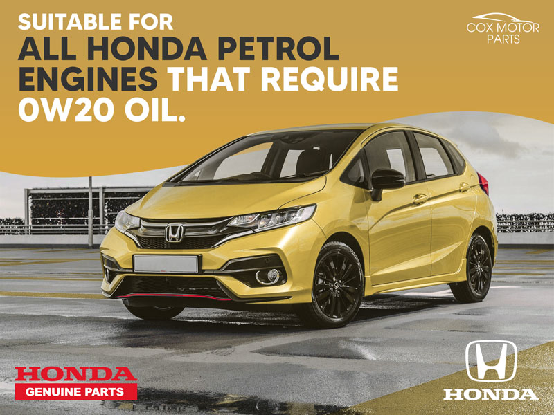 0W20 Genuine Honda Type 2.0 Fully Synthetic Engine Oil | 4 Litres (08232P99K4LHE)