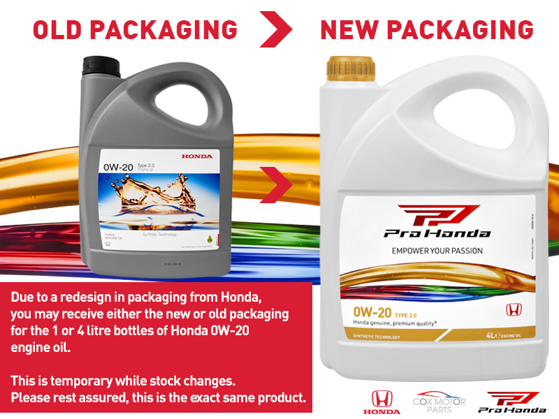0W20 Genuine Honda Type 2.0 Fully Synthetic Engine Oil | 4 Litres (08232P99K4LHE)