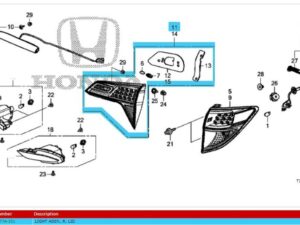 Genuine Honda HR-V Rear Right Inner Light Unit 2015-2021 (34150T7SA01)