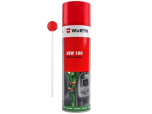 Wurth HSW 100 White Grease, Water Displacer and Lubricant with 360° Valve | 500ml Spray Can