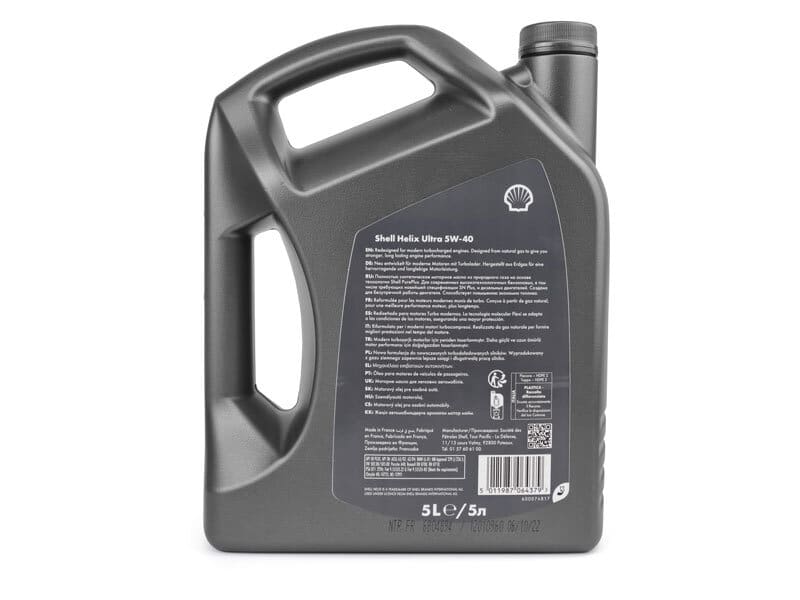 Shell Helix Ultra 5W40 BACK