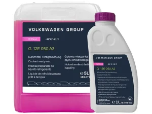 Genuine VW SEAT Audi Skoda G12 Evo (Replaces G13) Ready-Mix Coolant 1 Litre (G12E050A2)