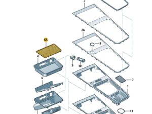 Genuine SEAT Ateca Interior Centre Console Mat 2017 Onwards