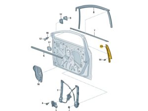 Genuine SEAT Leon 3 Door Right Side B Pillar Trim 2013-2020