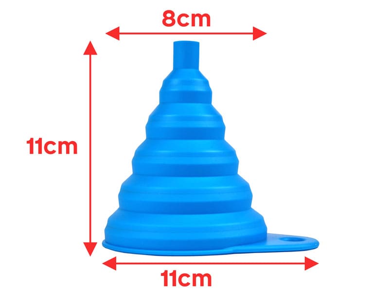 Cox Motor Parts Collapsible Silicone Funnel - Blue - Image 4