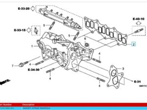 Genuine Honda Inlet Manifold Gasket - Various i-CTDi Models (17105RBDE01)