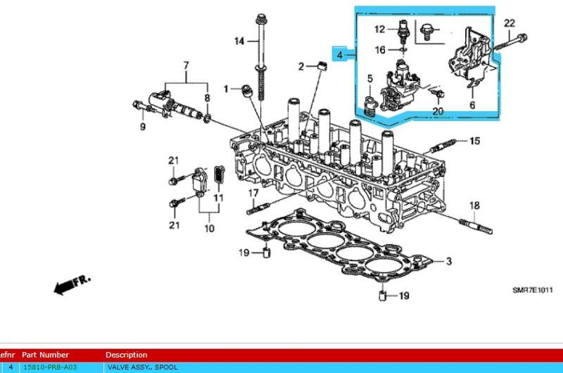 Genuine Honda VTEC Solenoid Spool Valve Assembly (15810PRBA03) - Image 4