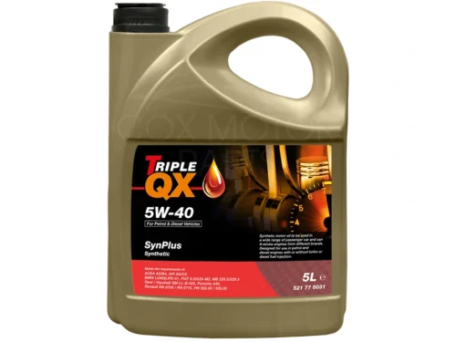 Triple QX Synplus 5W-40 A3/B4 - Fully Synthetic - VW502/505 - Api Sn/Cf - 5 Litres