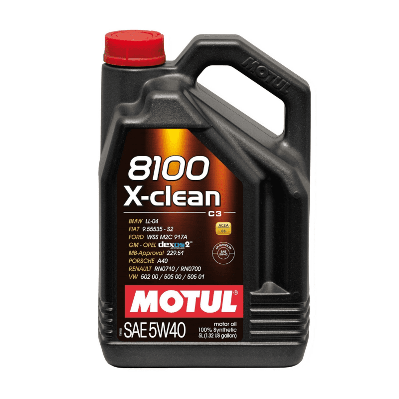 Motul 8100 X-Clean | 5W-40 | Fully Synthetic Motor Oil | C3 - 5 Litres