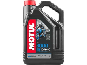 Motul 3000 4T | 10W-40 | 4-Stroke Mineral Motorcycle Engine Oil | 4 Litres