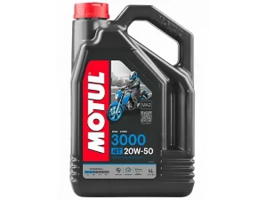 Motul 3000 4T | 20W-50 | Road/V-Twin - 4 Stroke Mineral Motorcycle Engine Oil | Api SL - 4 Litres
