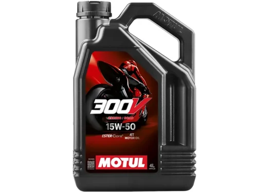Motul 300V 4T | 15W-50 | Racing/Road Double Ester Synthetic Motorcycle Engine Oil | 4 Litres