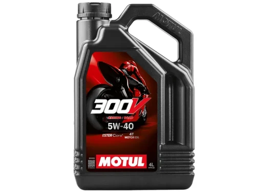 Motul 300V 4T | 5W-40 | Racing/Road Double Ester Synthetic Motorcycle Engine Oil | 4 Litres