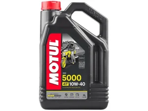 Motul 5000 4T | 10W-40 | Road - 4-Stroke HC Tech Semi Synthetic Motorcycle Oil | 4 Litres