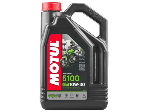 Motul 5100 4T | 10W-30 | Road/Off-Road - 4-Stroke Ester Motorcycle Motor Oil | Api SM/SL - 4 Litres