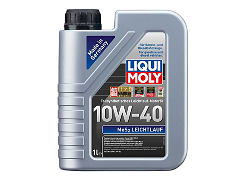 Liqui Moly 2626 MoS2 Leichtlauf 10W-40 Semi-Synthetic Engine Oil 1L – Extra Wear Protection for Gasoline and Diesel Engine
