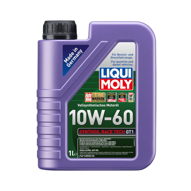 LIQUI MOLY 8908 SYNTHOIL RACE TECH GT1 ENGINE OIL ACEA A3/B4 API SN - 1L