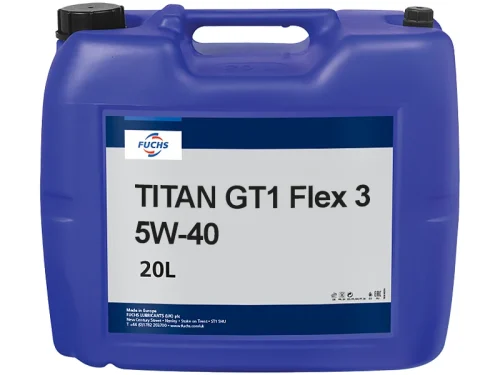 Fuchs TITAN GT1 Flex 3 5W-40 Fully Synthetic Engine Oil – 20 Litre Drum – Premium XTL Technology