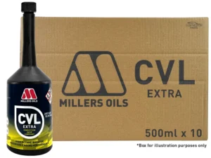 Millers CVL Extra CASE OF 10x 500ml – Competition Valve Lubricant & Octane Booster for Motorsport Engines (5792)